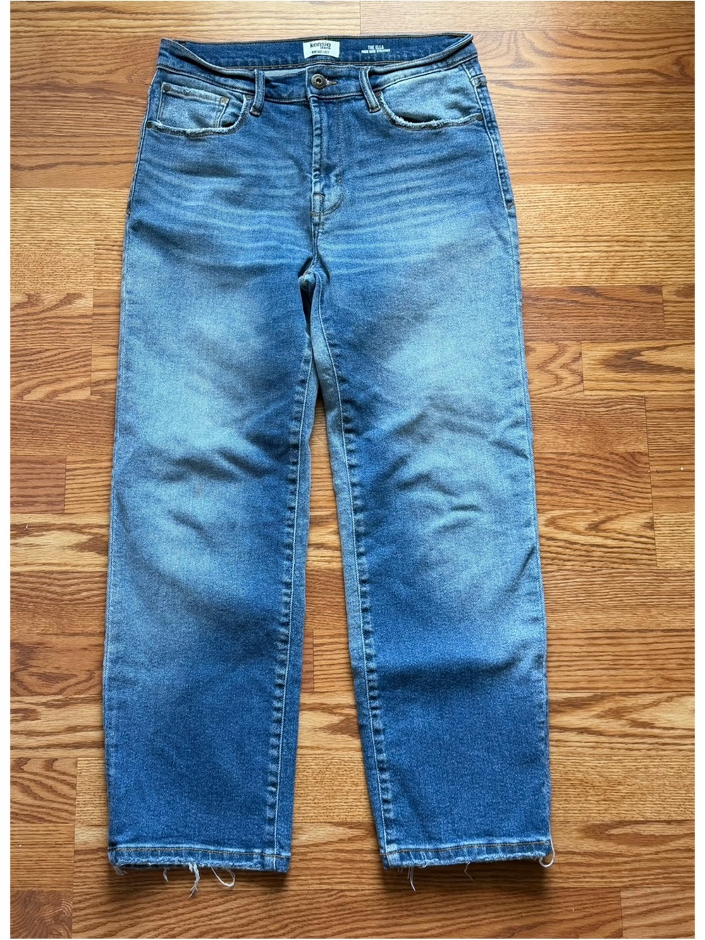 Kensie Jeans Vintage Luxe The Ella High Rise Straight Jeans - Picture 2 of 6
